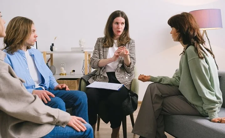 Group therapy at a rehab in Stafford