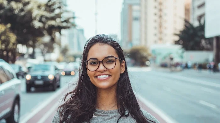 Woman smiling