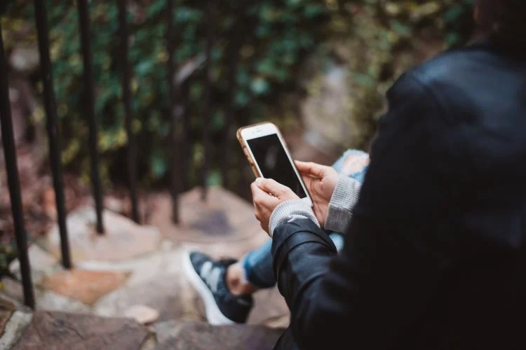 A person holding a phone