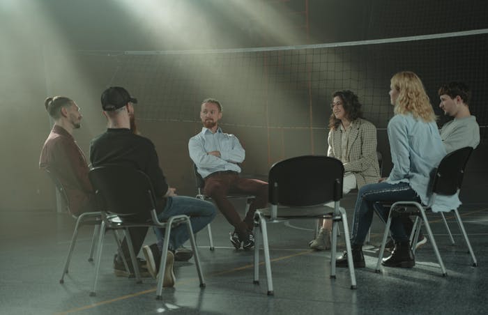 Alcoholics Anonymous meeting at a drug and alcohol rehab in Plymouth